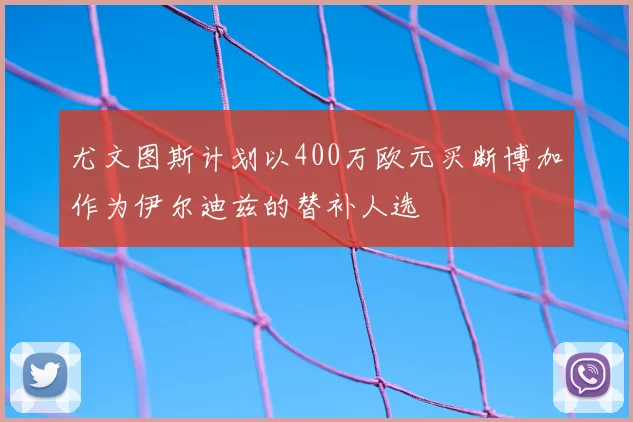 尤文图斯计划以400万欧元买断博加作为伊尔迪兹的替补人选