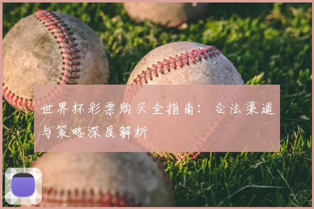 世界杯彩票购买全指南:合法渠道与策略深度解析